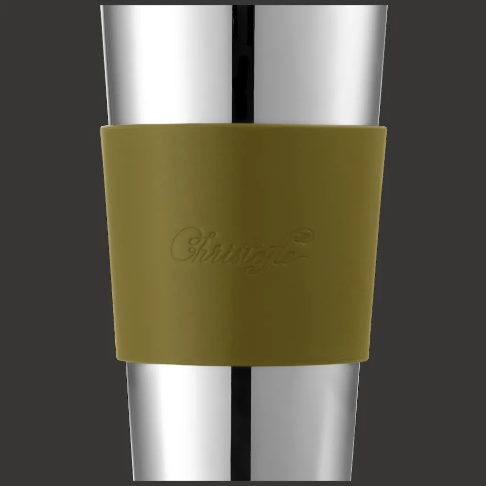 Cadeaux Thé Et Café|Accessoires Thé Et Café*Christofle Gobelet isotherme en acier - manchette vert impérial