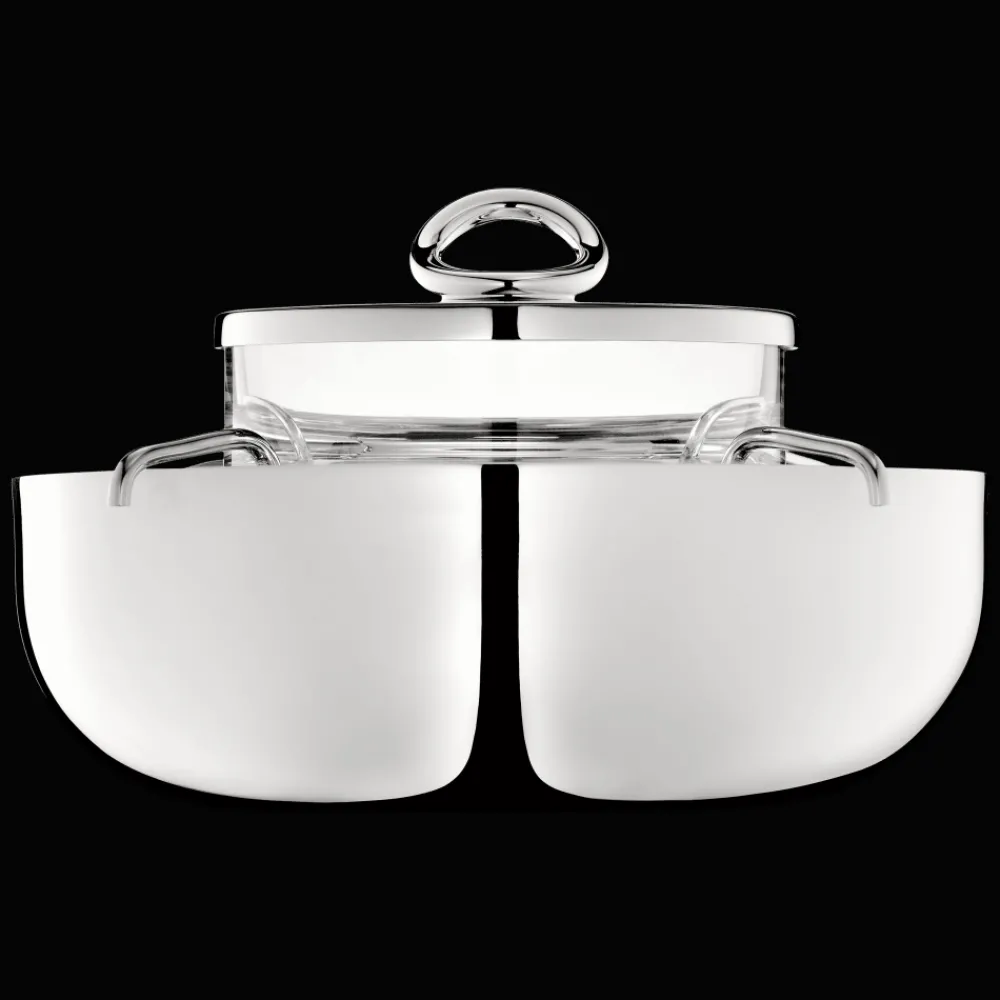 Accessoires De Table|Plats*Christofle Grand service à caviar en métal argenté