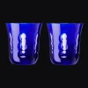 Verres En Cristal|Verres En Cristal*Christofle Lot de 2 verres à eau en cristal bleu