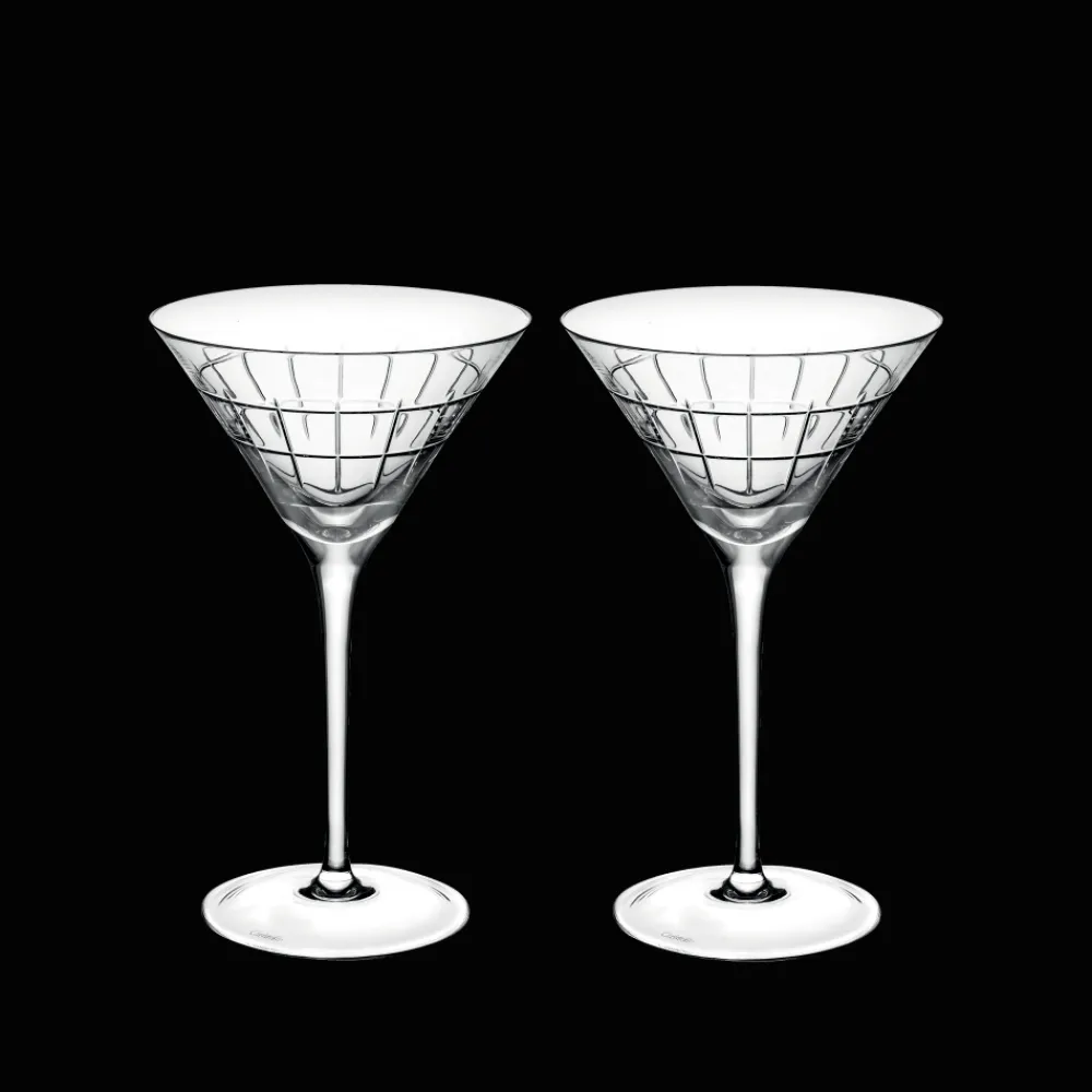 Verres En Cristal|Verres En Cristal*Christofle Lot de 2 verres à martini en cristal