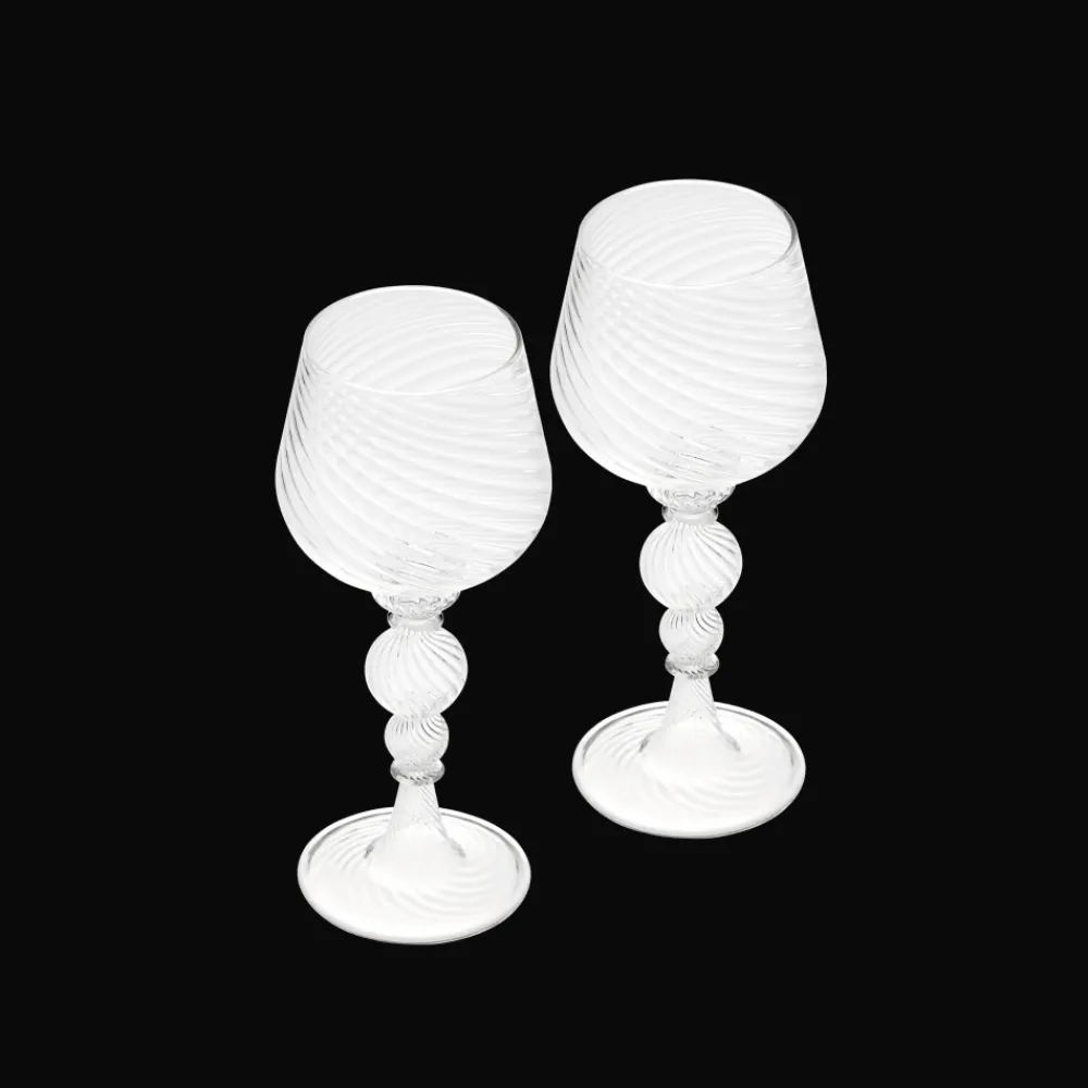 Cadeaux Oenologie|Verres En Cristal*Christofle Lot de 2 verres à vin blanc