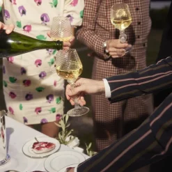 Cadeaux Oenologie|Verres En Cristal*Christofle Lot de 2 verres à vin blanc