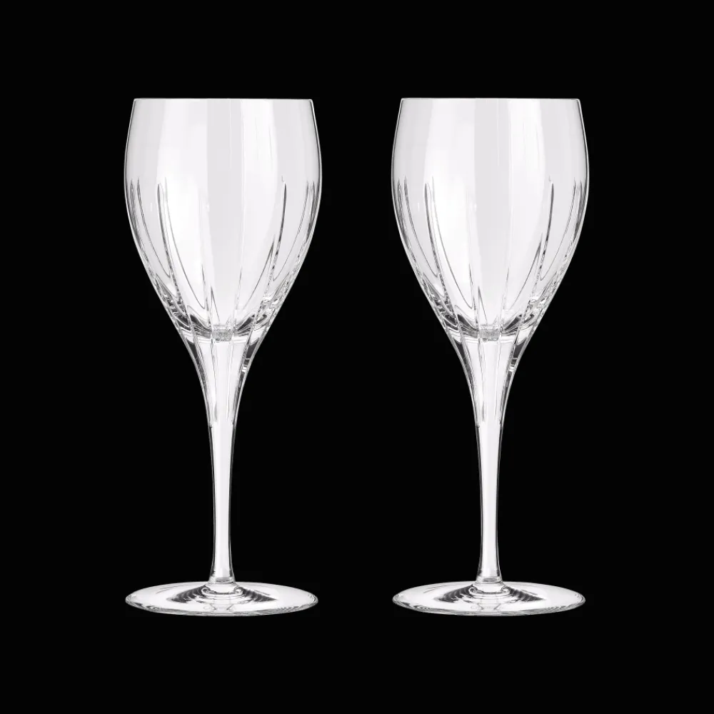 Cadeaux Oenologie|Verres En Cristal*Christofle Lot de 2 verres à vin blanc en cristal