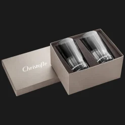 Verres En Cristal|Verres En Cristal*Christofle Lot de 2 verres haut en cristal