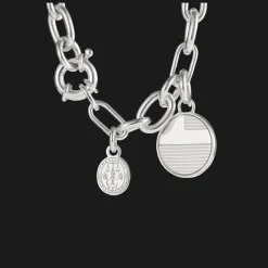 Cadeaux Personnalisables|Cadeaux Pour La Maman*Christofle Médaille en Argent Massif - Ondulations