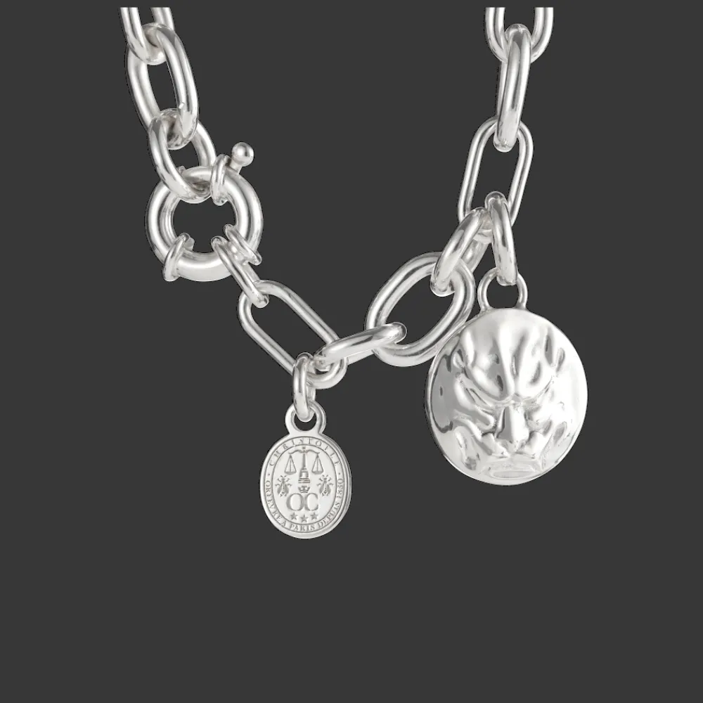 Cadeaux Personnalisables|Cadeaux Pour La Maman*Christofle Médaille en Argent Massif - Peau de Lion