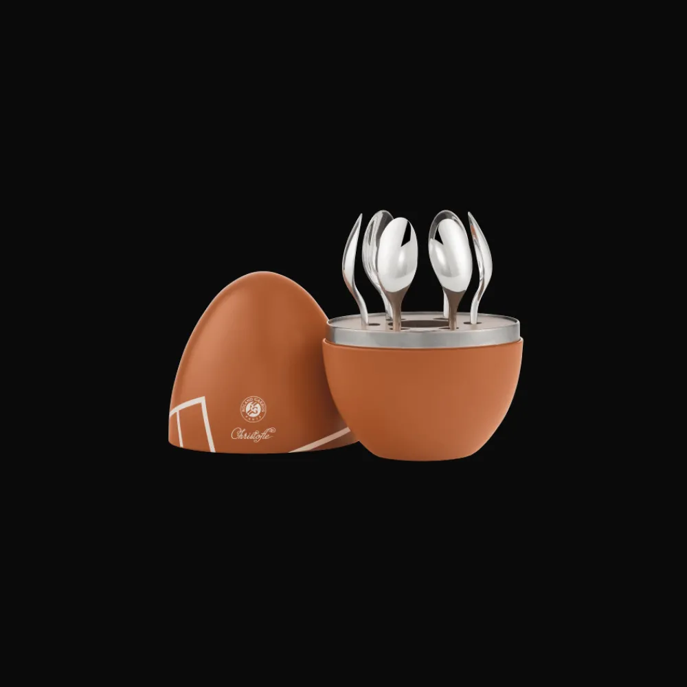Cadeaux Thé Et Café*Christofle MOOD Coffee - Ensemble 6 cuillères à espresso en métal argenté avec écrin
