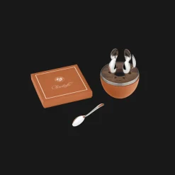 Cadeaux Thé Et Café*Christofle MOOD Coffee - Ensemble 6 cuillères à espresso en métal argenté avec écrin