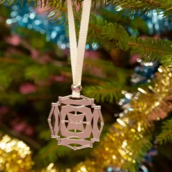 Décorations De Noël|Petite Décoration*Christofle Ornement de fête en métal argenté