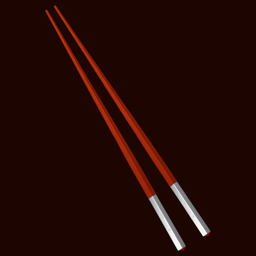 Cadeaux Personnalisables|Services Asiatiques*Christofle Paire de baguettes japonaises rouges