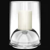 Bougeoirs Et Photophores*Christofle Photophore en verre et en acier