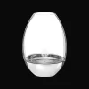 Bougeoirs Et Photophores*Christofle Photophore transparent en verre et socle en acier