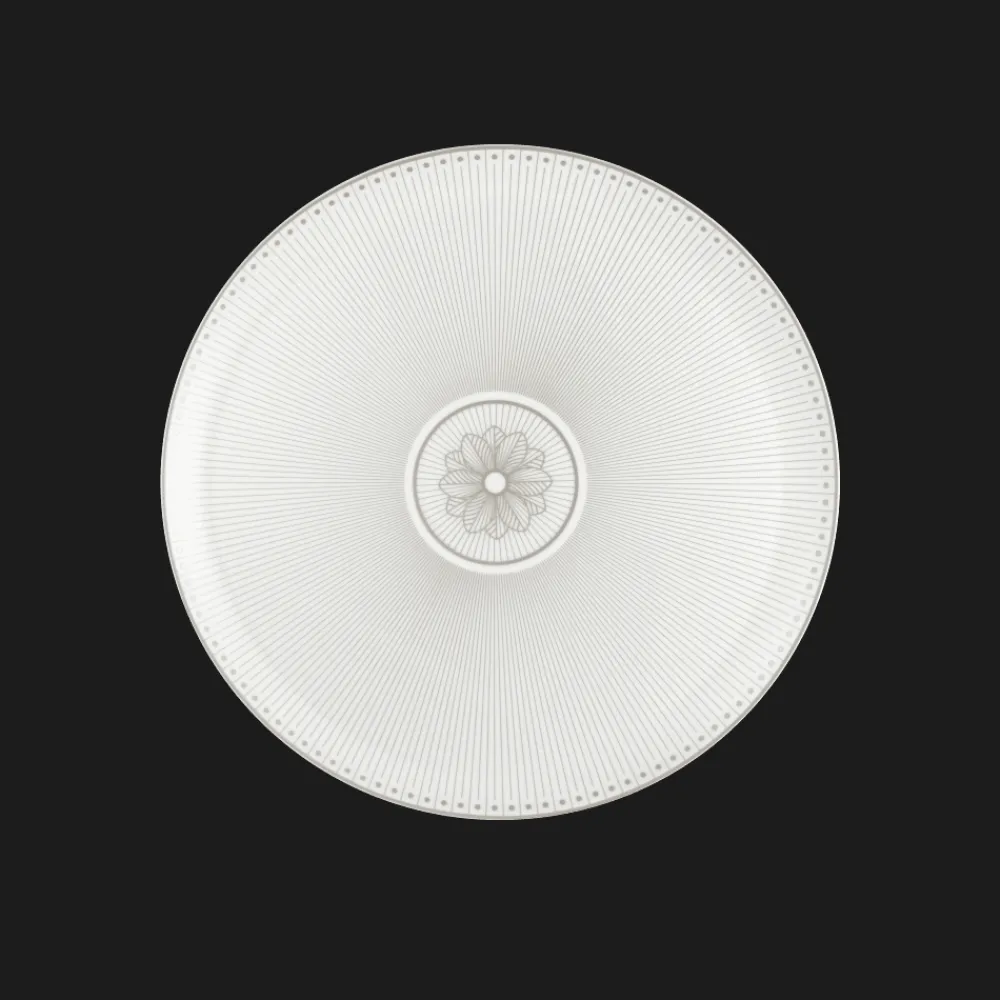 Plats|Assiettes*Christofle Plat à tarte en porcelaine finition Platine
