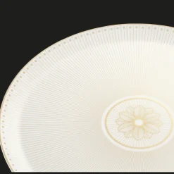 Plats|Assiettes*Christofle Plat à tarte en porcelaine finition Or