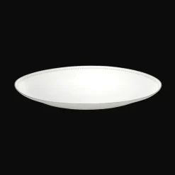 Plats|Assiettes*Christofle Plat ovale 38 cm en porcelaine finition Platine