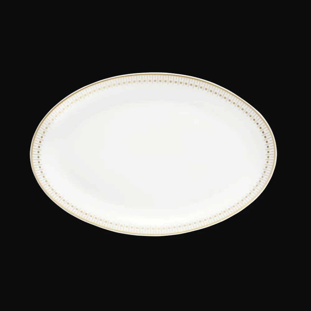 Assiettes*Christofle Plat ovale 28 cm finition Or