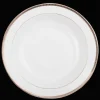 Plats*Christofle Plat rond creux en porcelaine finition platine