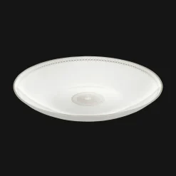 Plats*Christofle Plat rond creux en porcelaine finition Platine