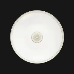 Plats*Christofle Plat rond creux en porcelaine finition Or