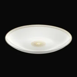 Plats*Christofle Plat rond creux en porcelaine finition Or