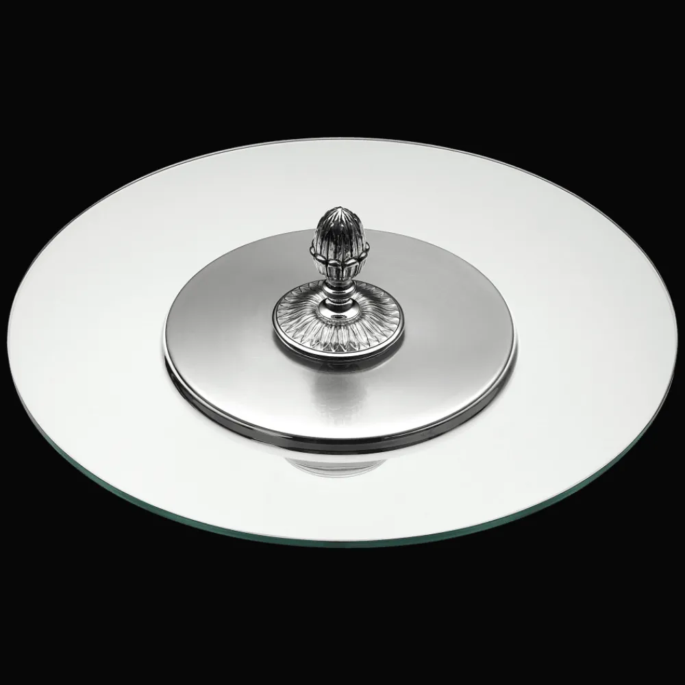 Plateaux Et Vide-Poches*Christofle Plateau à fromage en métal argenté et verre - 35 cm