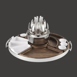 Plateaux De Service|Plateaux De Service*Christofle Plateau Mood Asia en acier