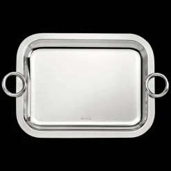 Cadeaux Personnalisables|Plateaux Et Vide-Poches*Christofle Plateau rectangulaire à anses en métal argenté - 26 x 20 cm