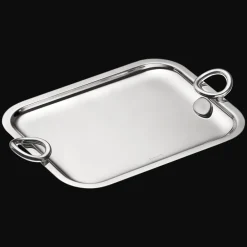 Cadeaux Personnalisables|Plateaux Et Vide-Poches*Christofle Plateau rectangulaire à anses en métal argenté - 26 x 20 cm