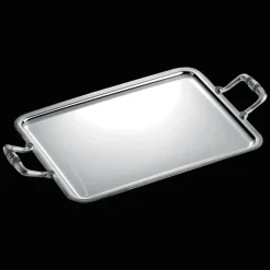 Cadeaux Personnalisables|Plateaux Et Vide-Poches*Christofle Plateau rectangulaire à anses en métal argenté - 43 x 31 cm