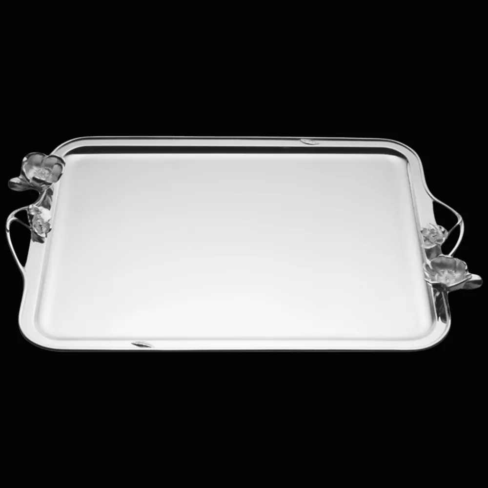 Plateaux Et Vide-Poches|Plateaux De Service*Christofle Plateau rectangulaire à anses en métal argenté - 53 x 42 cm