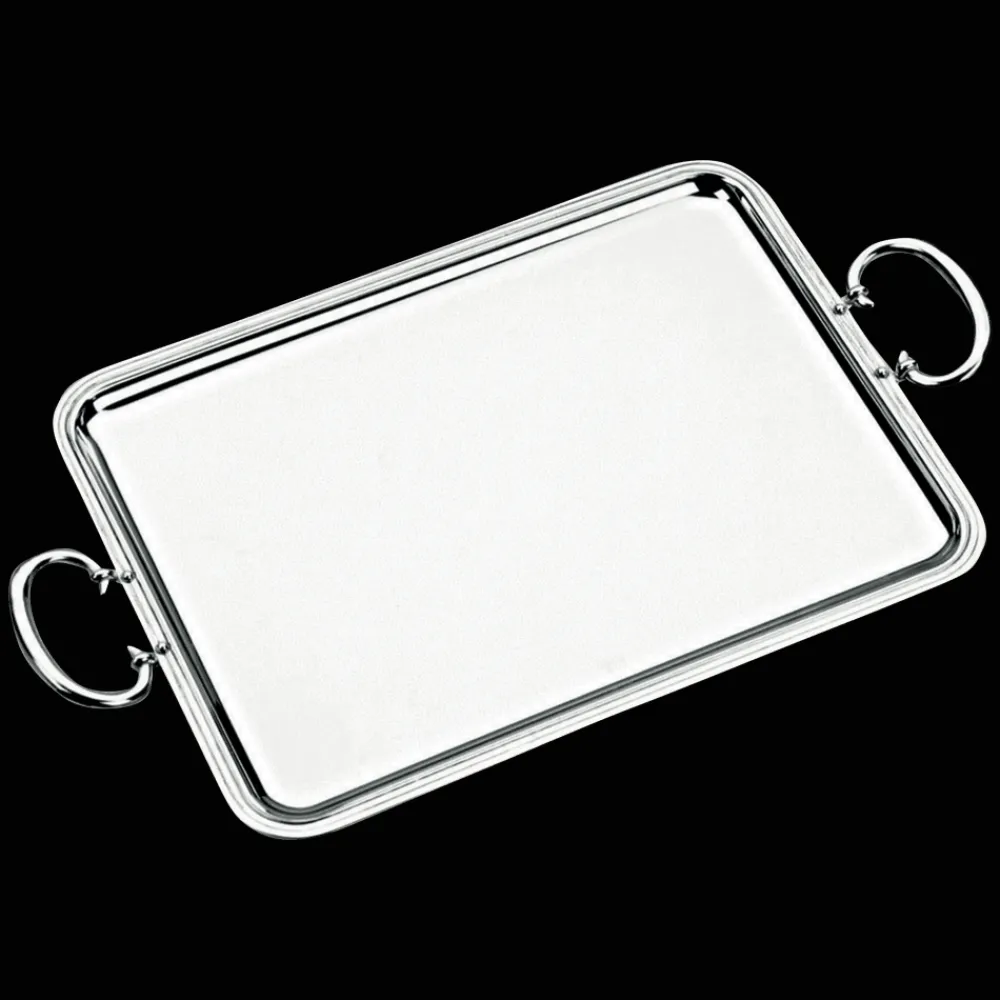Plateaux Et Vide-Poches|Plateaux De Service*Christofle Plateau rectangulaire à anses en métal argenté - 53 x 42 cm