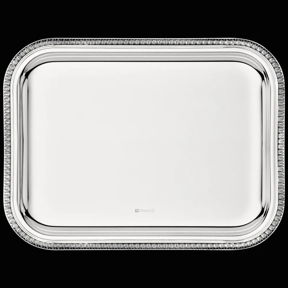 Cadeaux Personnalisables|Plateaux Et Vide-Poches*Christofle Plateau rectangulaire en métal argenté - 26 x 20 cm