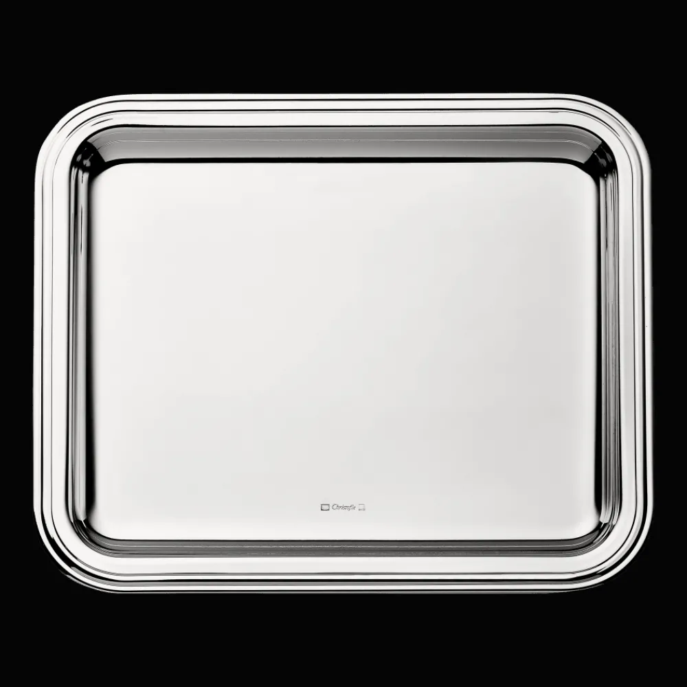 Cadeaux Personnalisables|Plateaux Et Vide-Poches*Christofle Plateau rectangulaire en métal argenté - 20 x 16 cm