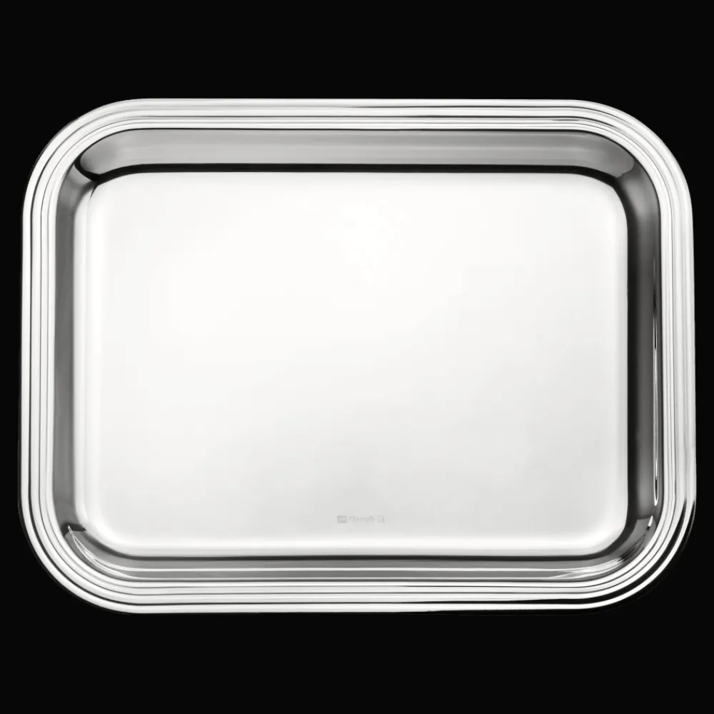 Cadeaux Personnalisables|Plateaux Et Vide-Poches*Christofle Plateau rectangulaire en métal argenté - 26 x 20 cm