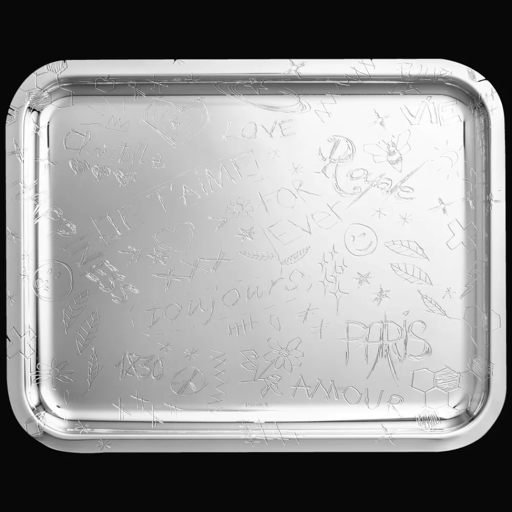 Plateaux Et Vide-Poches|Plateaux De Service*Christofle Plateau rectangulaire en métal argenté - 36 x 28 cm