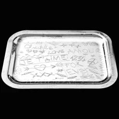 Plateaux Et Vide-Poches|Plateaux De Service*Christofle Plateau rectangulaire en métal argenté - 26 x 20 cm