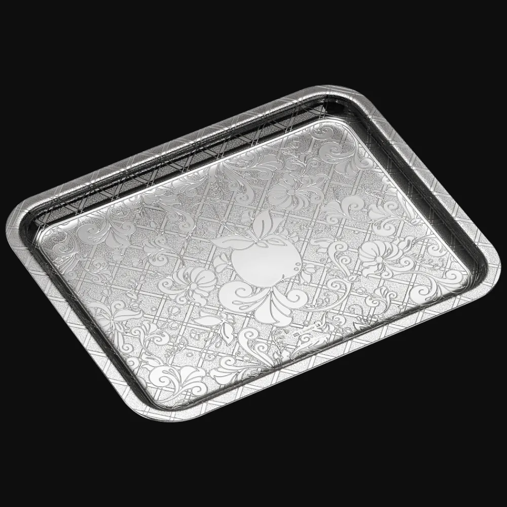 Plateaux De Service|Plateaux De Service*Christofle Plateau rectangulaire en métal argenté - 20 x 16 cm