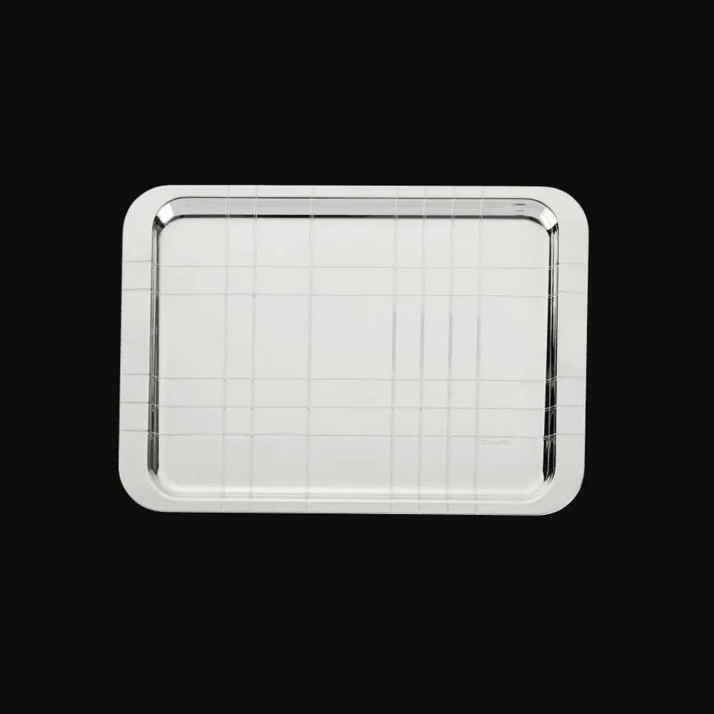 Plateaux Et Vide-Poches|Plateaux De Service*Christofle Plateau rectangulaire en métal argenté - 21 x 30 cm