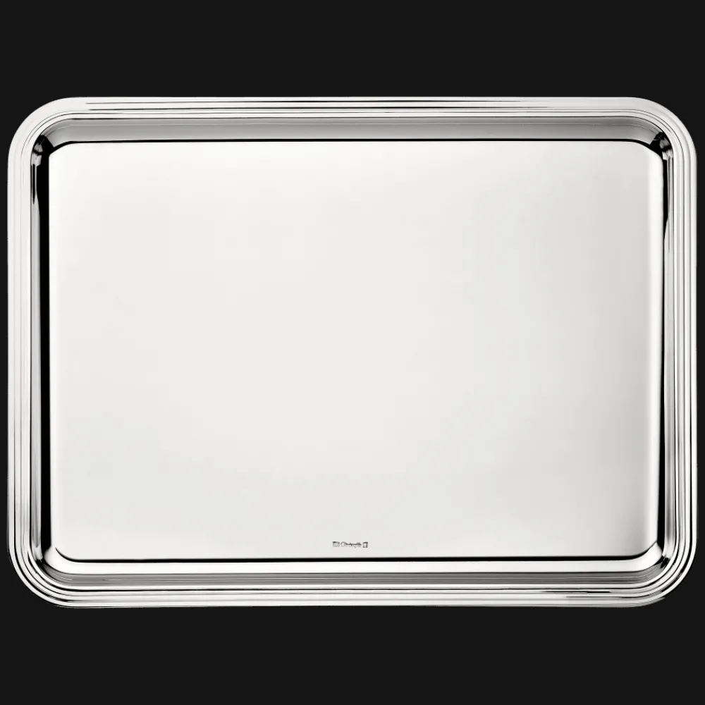Cadeaux Personnalisables|Plateaux Et Vide-Poches*Christofle Plateau rectangulaire en métal argenté - 43 x 31 cm