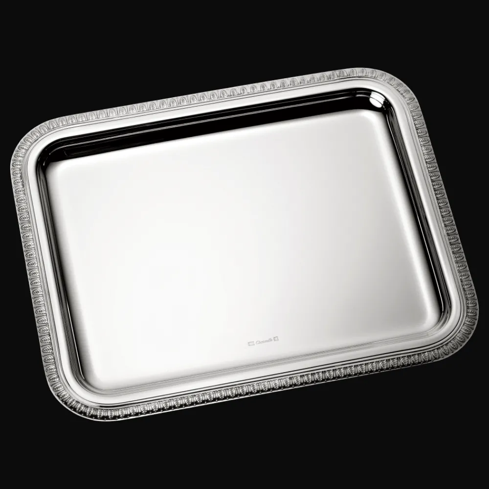 Cadeaux Personnalisables|Plateaux Et Vide-Poches*Christofle Plateau rectangulaire en métal argenté - 20 x 16 cm