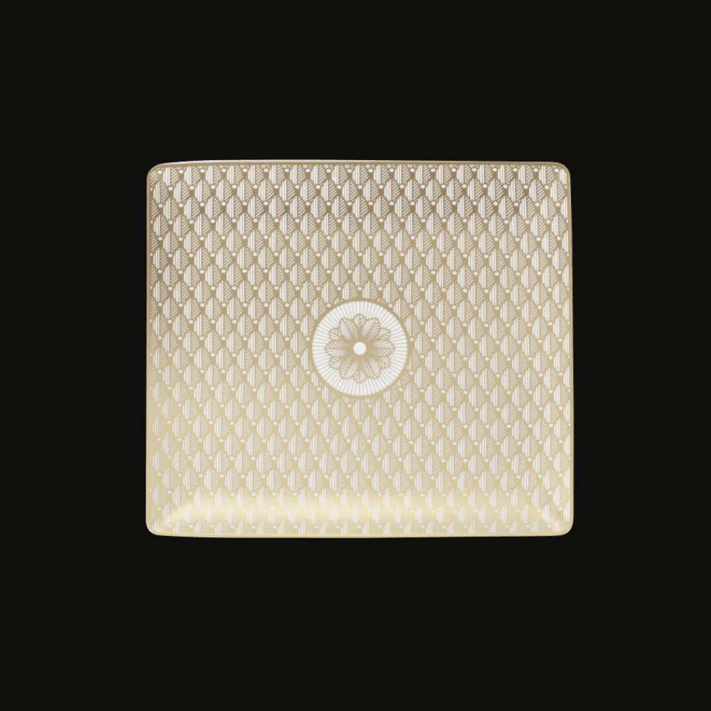 Les Petites Attentions|Plateaux Et Vide-Poches*Christofle Plateau rectangulaire 17x15 cm en porcelaine finition Or