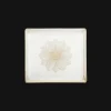 Plateaux De Service*Christofle Plateau rectangulaire 22x20 cm en porcelaine finition Or