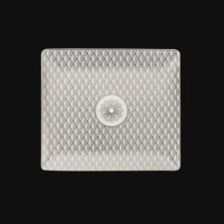Les Petites Attentions|Plateaux Et Vide-Poches*Christofle Plateau rectangulaire 17x15 cm en porcelaine finition Platine