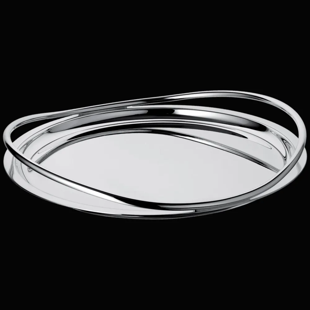 Plateaux Et Vide-Poches|Plateaux De Service*Christofle Plateau rond en métal argenté - 39 cm
