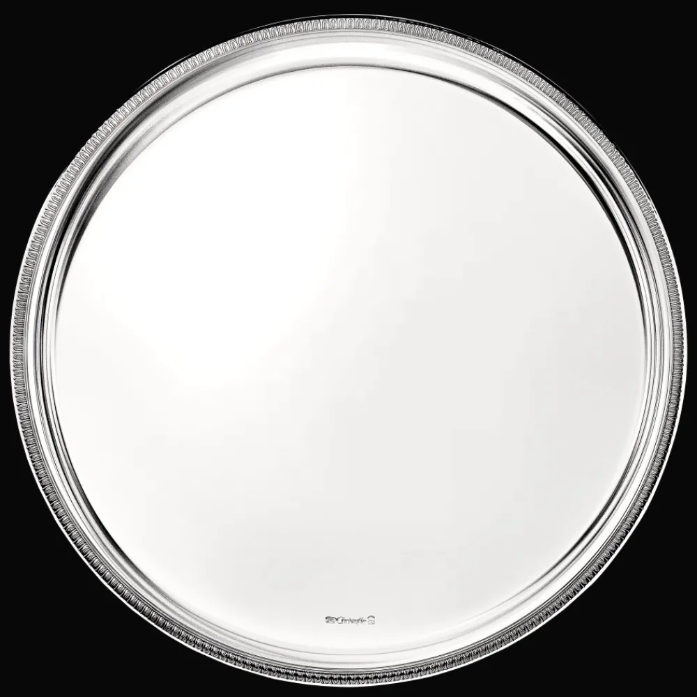 Cadeaux Personnalisables|Plateaux Et Vide-Poches*Christofle Plateau rond en métal argenté - 39 cm