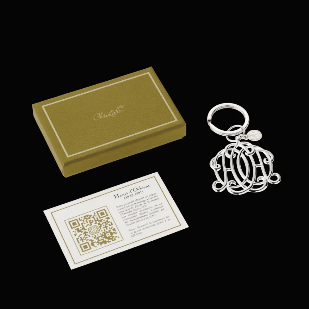Petits Accessoires*Christofle Porte-clés HO en argent massif - Henri d'Orléans