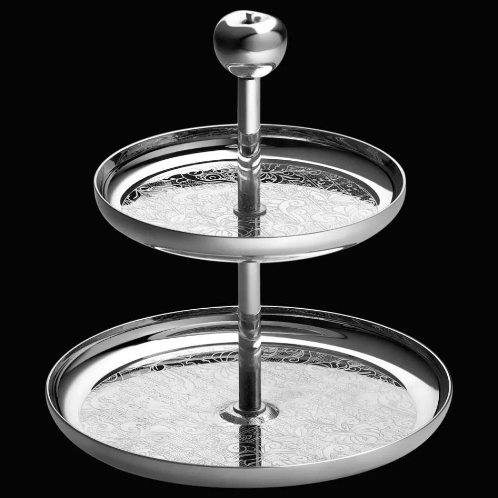 Accessoires Apéritif|Accessoires De Table*Christofle Porte-mignardises 2 compartiments en métal argenté