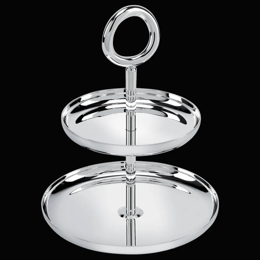 Accessoires Apéritif|Accessoires De Table*Christofle Porte-mignardises 2 compartiments en métal argenté