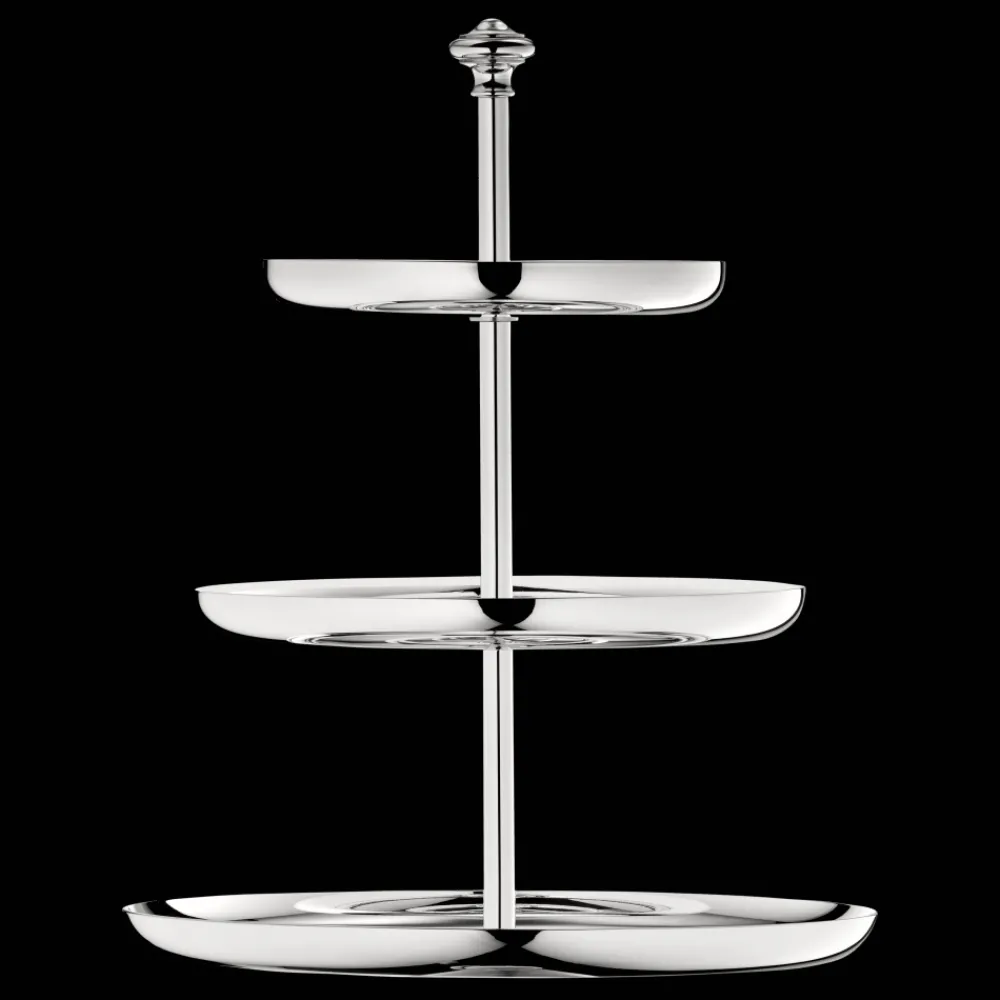 Accessoires Apéritif|Accessoires Thé Et Café*Christofle Porte-mignardises 3 compartiments en métal argenté