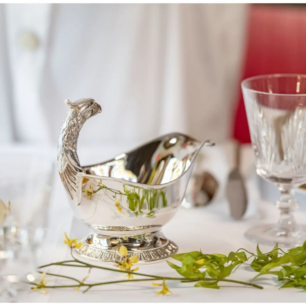 Accessoires De Table*Christofle Saucière grand modèle en métal argenté